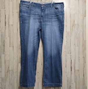 Ariat Leila Mid Rise Slim Wide Flare Leg Trouser Jeans Plus Size 26WR